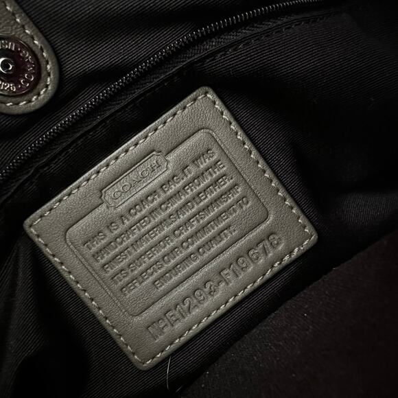 Coach Maggie Python Madison Embossed Leather Beige Grey Snake Shoulder Bag Hobo - Picture 9 of 9